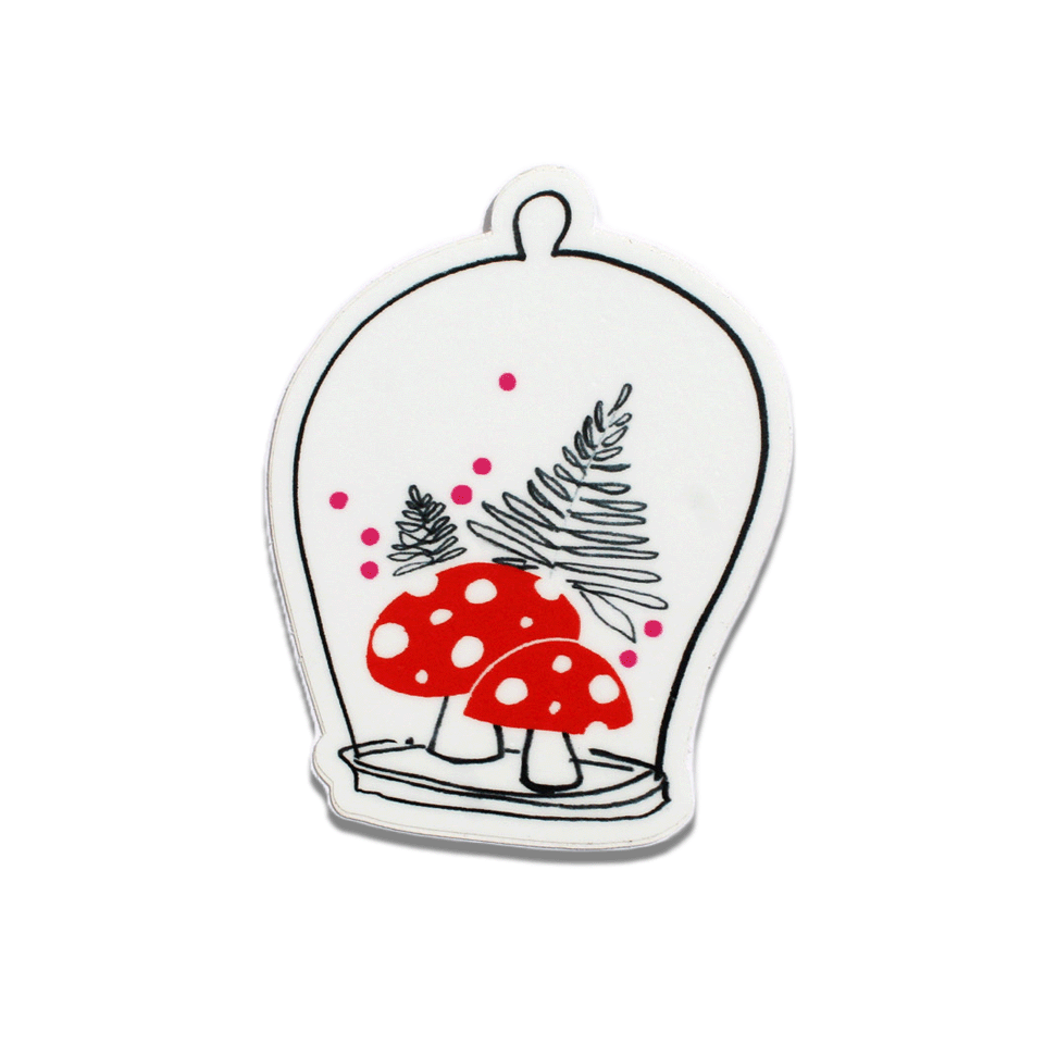Mushroom Cloche Sticker