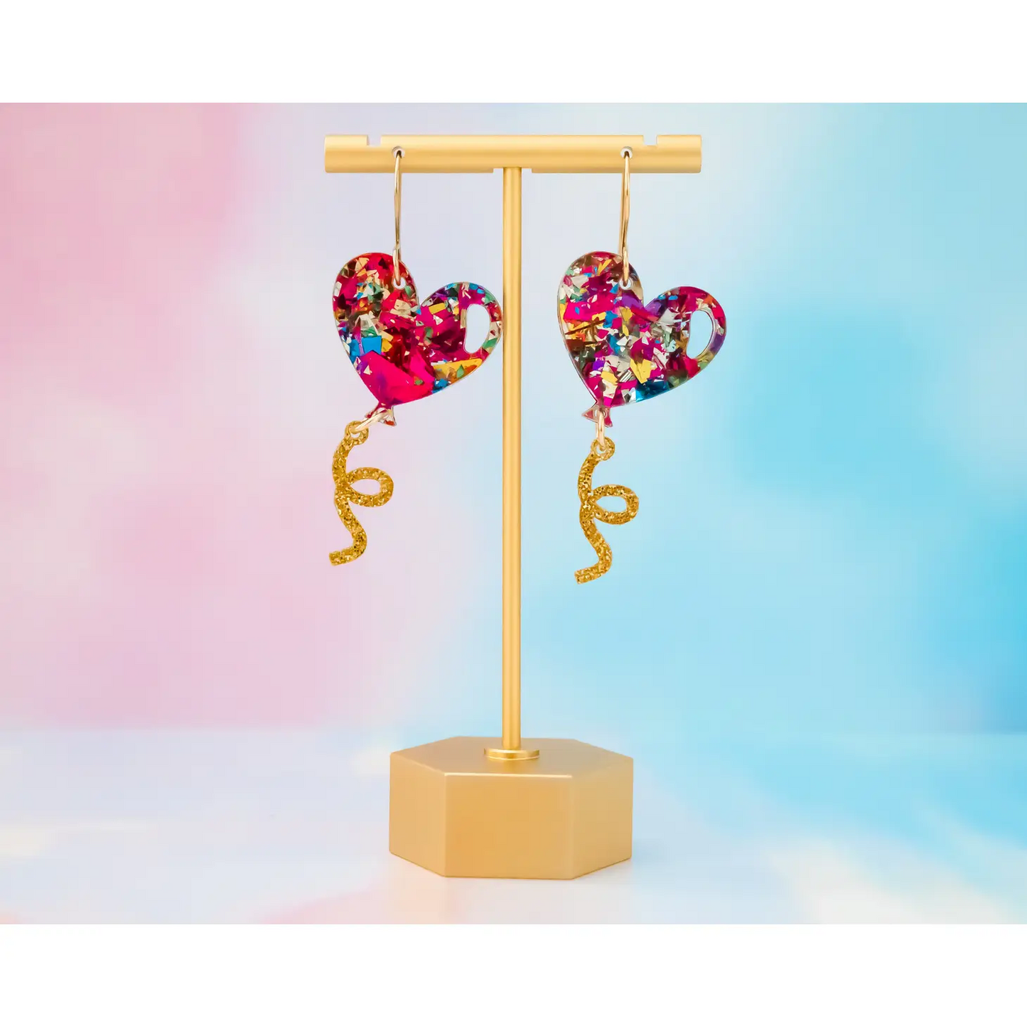 Valentines Earrings Heart Balloon