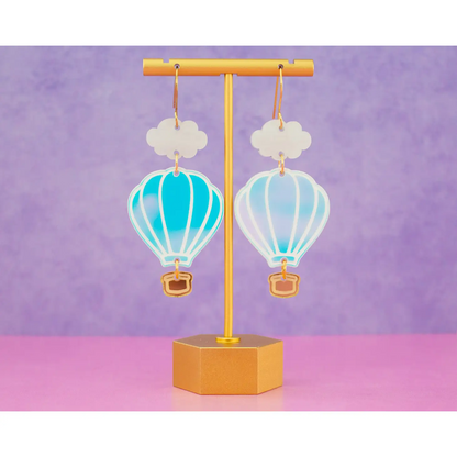 Hot Air Balloon Holographic Earrings