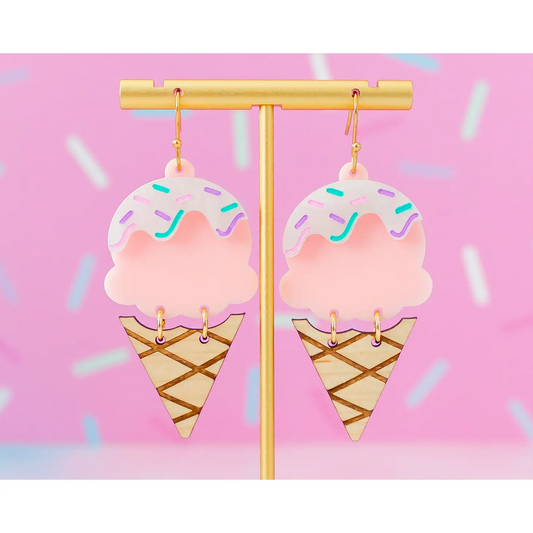 Ice Cream Acrylic Earrings