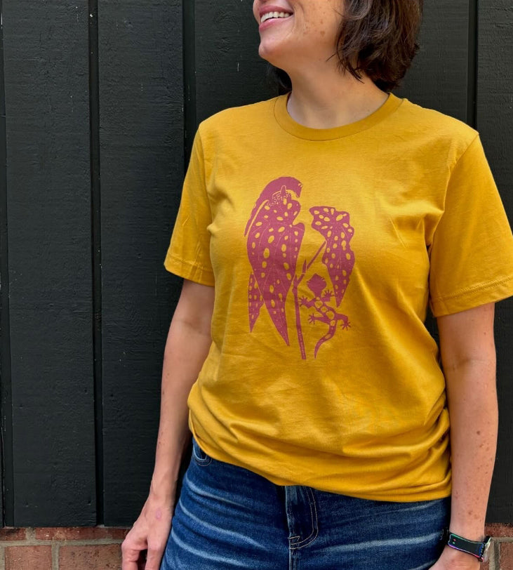 An Open Sketchbook Begonias and Geckos T-shirt